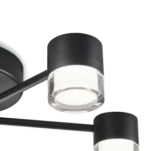 Helestra Kala stropné LED svietidlo čierna, 11-pl