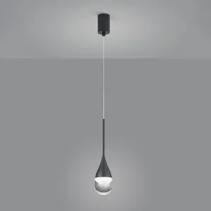 Helestra Deep závesné LED svietidlo, matná čierna