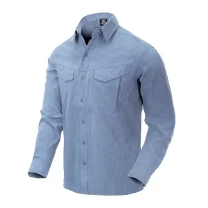 Košeľa s dlhým rukávom Helikon-Tex® Defender Mk2 Gentleman - Melange ligt Blue (Farba: Melange Light Blue, Veľkosť: XL)