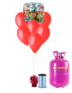 HeliumKing Hélium párty set - Paw Patrol červený
