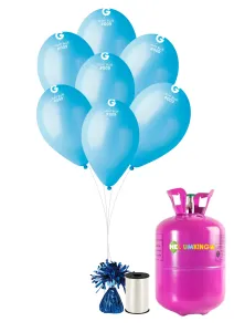 HeliumKing Hélium párty set s modrými balónikmi 50 ks