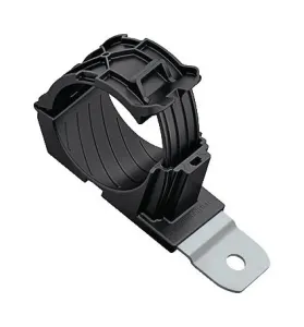 Hellermanntyton 151-02735 Cable Clamp, 51Mm, Pa66/ss, Black, Pk140