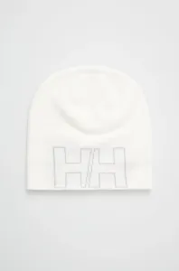 Čiapka Helly Hansen biela farba, z tenkej pleteniny