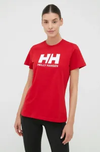 Bavlnené tričko Helly Hansen 34112-001, červená farba, #162175