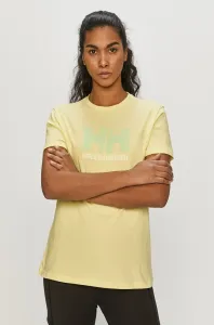 Bavlnené tričko Helly Hansen zelená farba