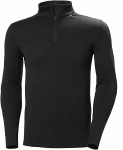 Helly Hansen LIFA MERINO MIDWEIGHT 1/2 ZIP Pánske Merino tričko, čierna, veľkosť #332471