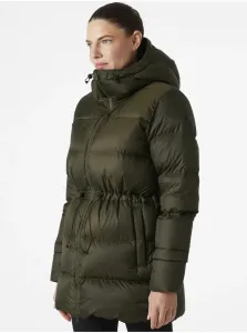 Khaki women's winter quilted down jacket HELLY HANSEN W ESSENCE - Women #8778147