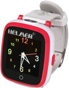 Detské smart hodinky Helmer KW 802, SIM karta, červeno-biela