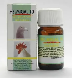 Helmigal 10mg tablety na odčervenie pre hydinu a holuby 100tbl