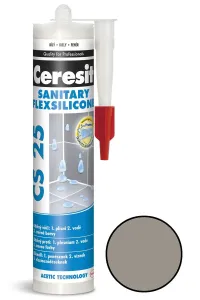 CERESIT CS 25 - Sanitárny silikón 280 ml č. 12 - cementgray