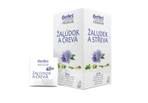 HERBEX Premium ŽALÚDOK A ČREVÁ bylinná zmes, čaj 20x1,5 g (30 g)
