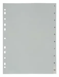 Rozdružovač A4 1-10 PP číselný sivý