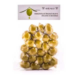 HERMES Vacum zelené olivy s mandľou 150 g