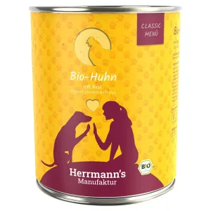 Výhodné balenie Herrmann's Classic bio Menu 24 x 800 g - bio kuracie s bio ryžou