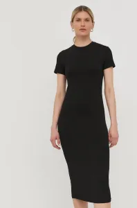 Šaty Herskind čierna farba, midi, rovný strih #9387051