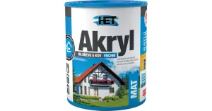 HET AKRYL MAT - Univerzálna matná farba na drevo a kov 0,7 kg 0111 - šedá