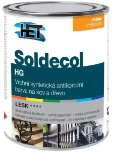 SOLDECOL HG - Vrchná lesklá syntetická farba 2,5 l 1999 - čierny