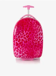 Ružový dievčenský vzorovaný kufor Heys Kids Pink Leopard
