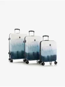 Sada troch modrých cestovných kufrov Heys Tie-Dye Blue S,M,L