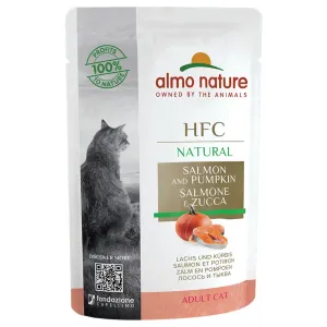 Výhodné balenie Almo Nature HFC Natural kapsičky 24 x 55 g  - losos a tekvica