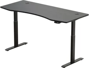 Elektricky výškovo nastaviteľný stôl Hi5 - 2 segmentový, pamäťový ovládač - čierna konštrukcia, čierna doska