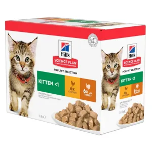 HILL'S Science Plan Feline kapsičky multipack pre mačiatka 12 x 85 g