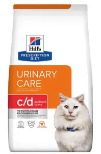 HILLS PD Feline c/d Urinary Stress Chicken Dry granule pre mačky 8kg #9530431