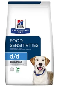 HILLS PD Canine d/d Duck & Rice Dry granule pre psy 1,5kg