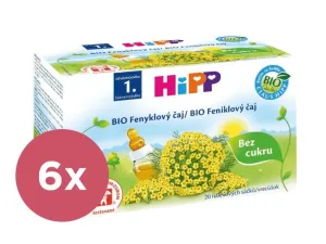 6x HiPP BIO Fenyklový čaj (20x 1,5 g) #9557374