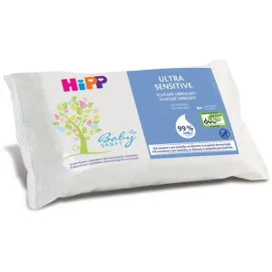 Hipp Babysanft Ultra Sensitive Wet Wipes 52 ks čistiace obrúsky pre deti na citlivú a podráždenú pleť