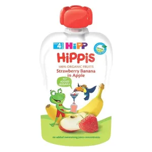 HiPP is 100% Ovocie (jablko, banán, jahoda) kapsička ovocný príkrm 100 g
