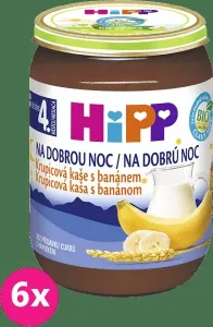 6x HiPP BIO Na dobrou noc krupicová s banánem (190 g) - mléčná kaše #7442188