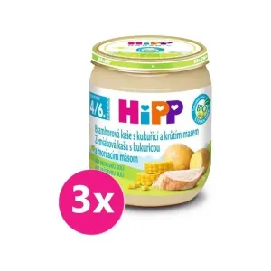 6x HiPP BIO Zemiaky a kukurica s morčacím mäsom (125 g) - mäsovo-zeleninový príkrm #9560818