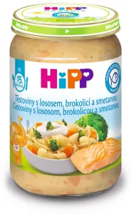 HiPP Príkrm zeleninovo-mäsový Cestoviny s lososom, brokolicou a smotanou 250g