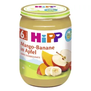 HiPP Príkrm BIO Jablka s mangom a banánmi ovocný (od ukonč. 5. mesiaca) 1x190 g