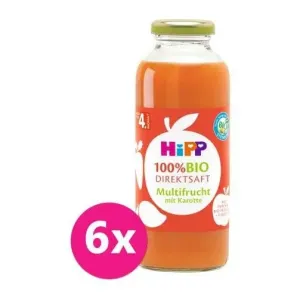 6x HiPP 100 % Bio Juice Ovocna šťava s mrkvou #7351341