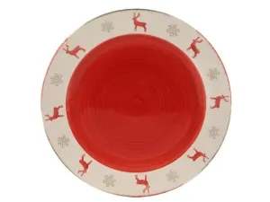 HIT Vianočný keramický plytký tanier 26,5 cm sob