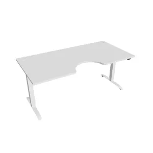 Elektricky výškovo nastaviteľný stôl Hobis Motion Ergo - 2 segmentový, štandardný ovládač Šírka: 180 cm, Farba dosky: biela, Farba kovu: biela RAL 90…