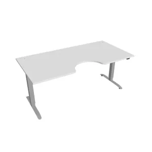 Elektricky výškovo nastaviteľný stôl Hobis Motion Ergo - 2 segmentový, štandardný ovládač Šírka: 180 cm, Farba dosky: biela, Farba kovu: sivá RAL 9006