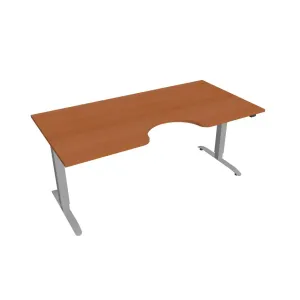 Elektricky výškovo nastaviteľný stôl Hobis Motion Ergo - 2 segmentový, štandardný ovládač Šírka: 180 cm, Farba dosky: čerešňa, Farba kovu: sivá RAL 9…