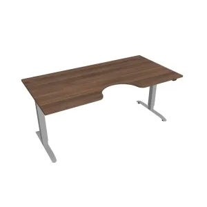 Elektricky výškovo nastaviteľný stôl Hobis Motion Ergo - 2 segmentový, štandardný ovládač Šírka: 180 cm, Farba dosky: orech, Farba kovu: sivá RAL 9006