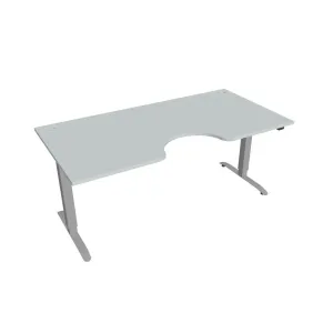 Elektricky výškovo nastaviteľný stôl Hobis Motion Ergo - 2 segmentový, štandardný ovládač Šírka: 180 cm, Farba dosky: sivá, Farba kovu: sivá RAL 9006