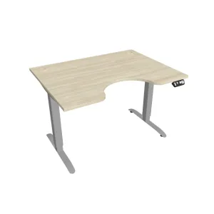 Elektricky výškovo nastavitelný stôl Hobis Motion Ergo - 2M segmentový, pamäťový ovládač Šírka: 120 cm, Farba dosky: agát, Farba kovu: sivá RAL 9006
