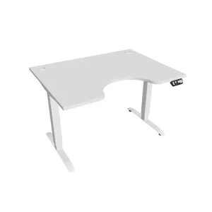 Elektricky výškovo nastavitelný stôl Hobis Motion Ergo - 2M segmentový, pamäťový ovládač Šírka: 120 cm, Farba dosky: biela, Farba kovu: biela RAL 9016