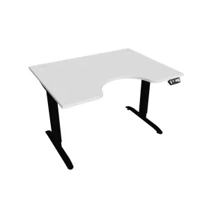 Elektricky výškovo nastavitelný stôl Hobis Motion Ergo - 2M segmentový, pamäťový ovládač Šírka: 120 cm, Farba dosky: biela, Farba kovu: čierna RAL 90…