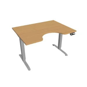 Elektricky výškovo nastavitelný stôl Hobis Motion Ergo - 2M segmentový, pamäťový ovládač Šírka: 120 cm, Farba dosky: buk, Farba kovu: sivá RAL 9006