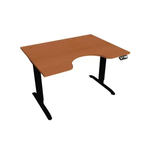 Elektricky výškovo nastavitelný stôl Hobis Motion Ergo - 2M segmentový, pamäťový ovládač Šírka: 120 cm, Farba dosky: čerešňa, Farba kovu: čierna RAL …