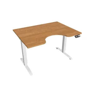 Elektricky výškovo nastavitelný stôl Hobis Motion Ergo - 2M segmentový, pamäťový ovládač Šírka: 120 cm, Farba dosky: jelša, Farba kovu: biela RAL 9016