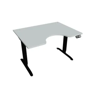 Elektricky výškovo nastavitelný stôl Hobis Motion Ergo - 2M segmentový, pamäťový ovládač Šírka: 120 cm, Farba dosky: sivá, Farba kovu: čierna RAL 9005