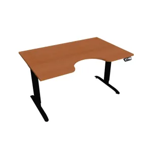 Elektricky výškovo nastavitelný stôl Hobis Motion Ergo - 2M segmentový, pamäťový ovládač Šírka: 140 cm, Farba dosky: čerešňa, Farba kovu: čierna RAL …
